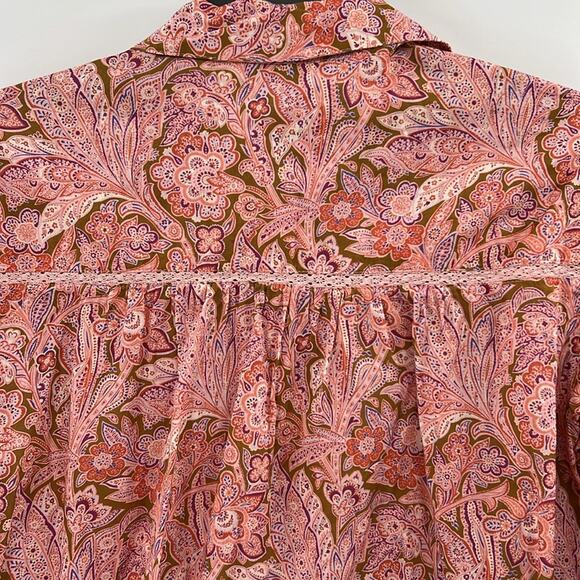 Sundance Poppy Bloom Pullover Shirt - Orange/Purple - Medium - Picture 6 of 7